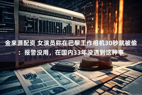 金来源配资 女演员称在巴黎工作相机30秒就被偷：报警没用，在国内33年没遇到这种事
